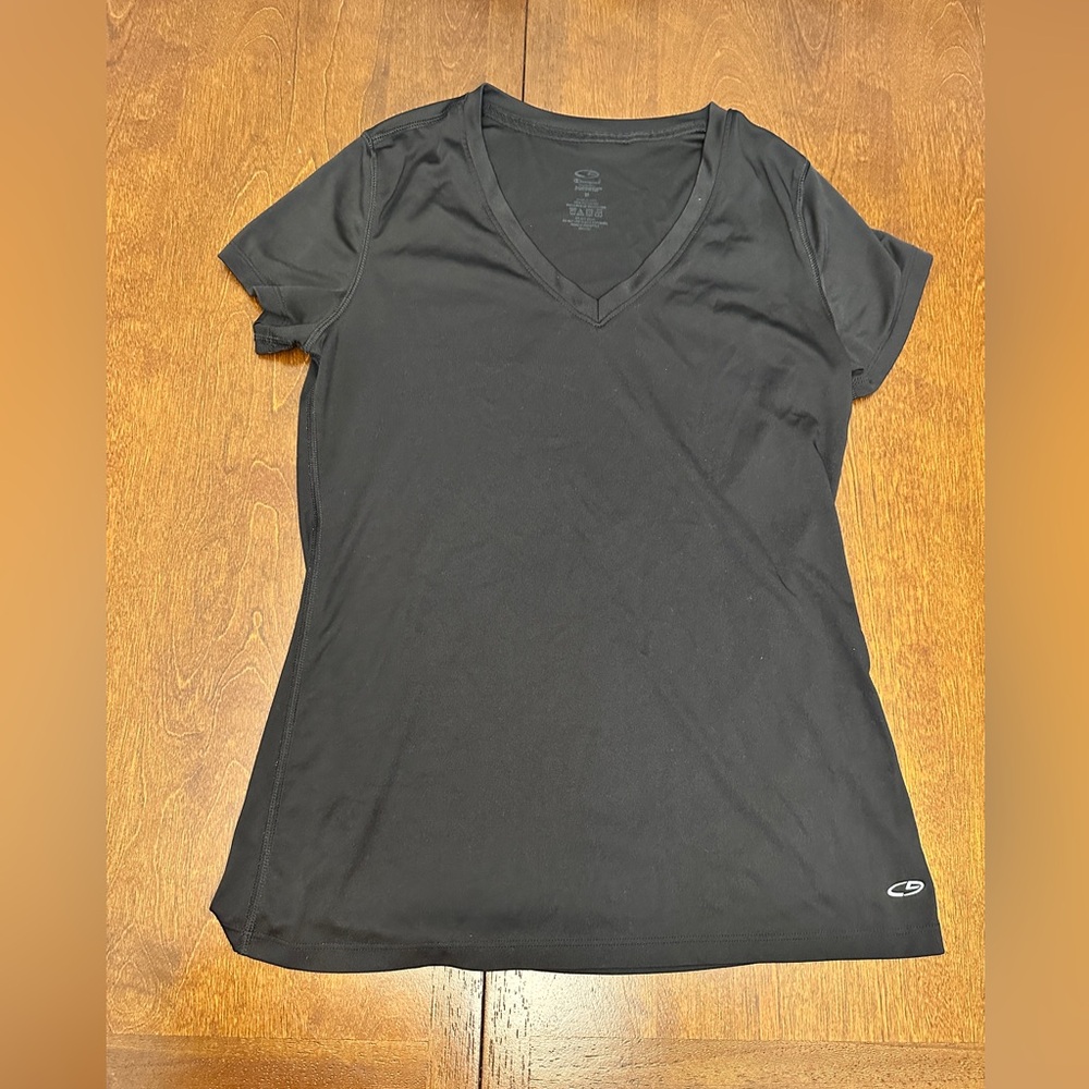 Champion Black V-Neck Short Sleeve Tee